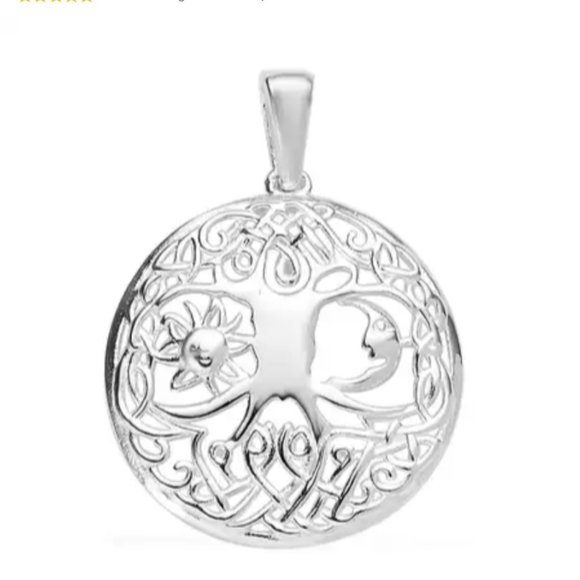 🍀 925 Sterling Silver Sun and Moon Pendant - Picture 1 of 2